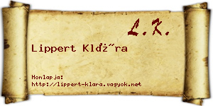 Lippert Klára névjegykártya