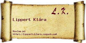 Lippert Klára névjegykártya